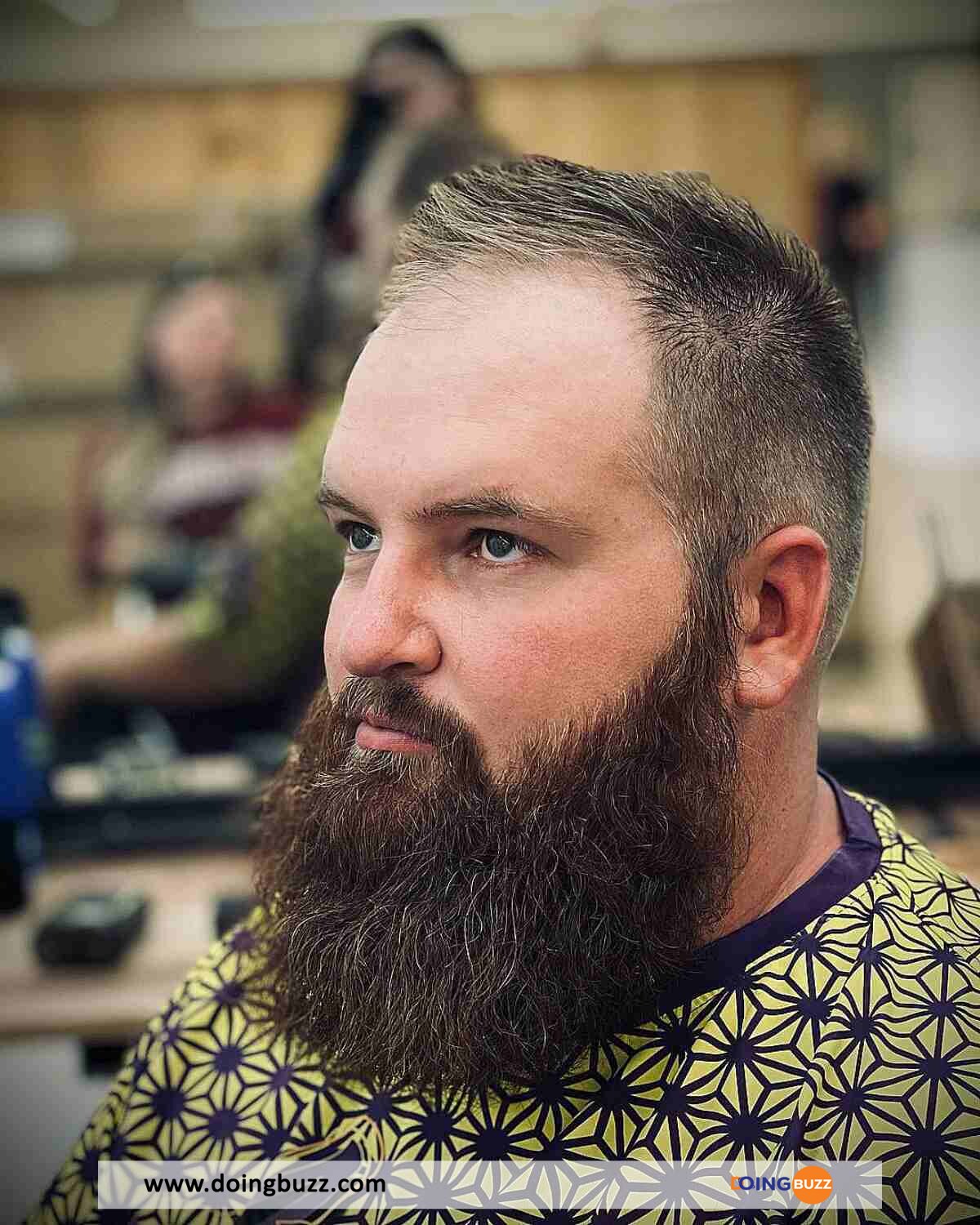 Mid Burst Taper Cut With Beard Shape Up
