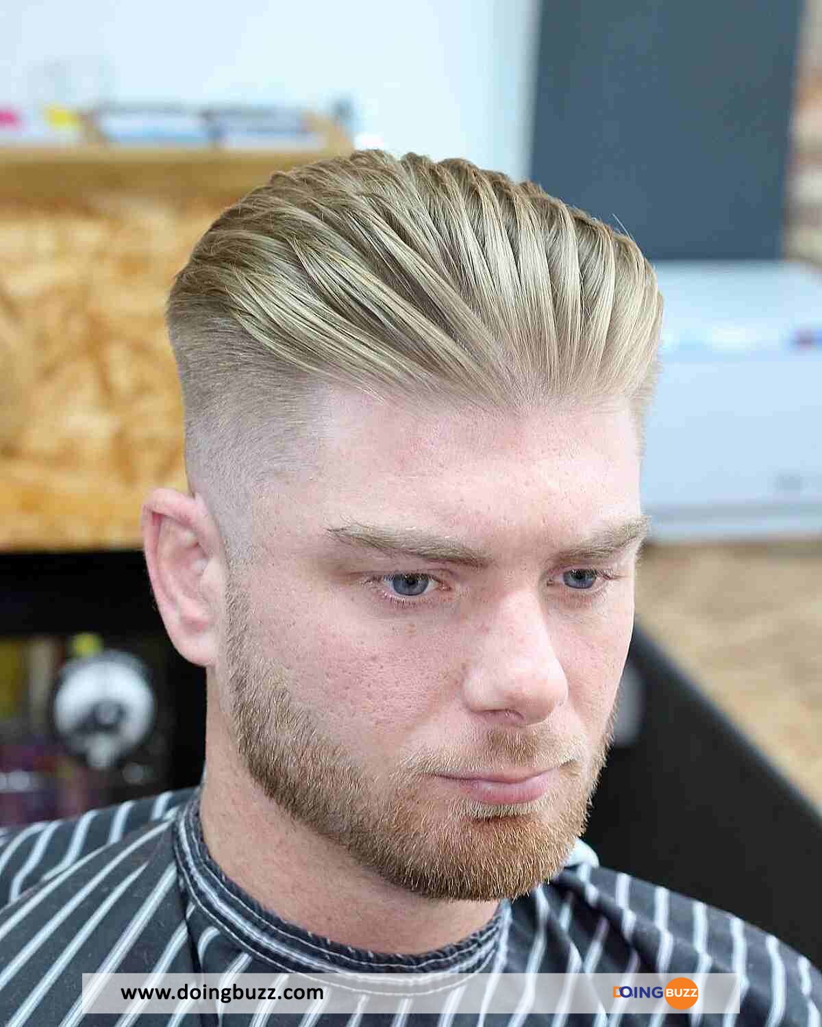 Slick Back Taper Haircut For Men