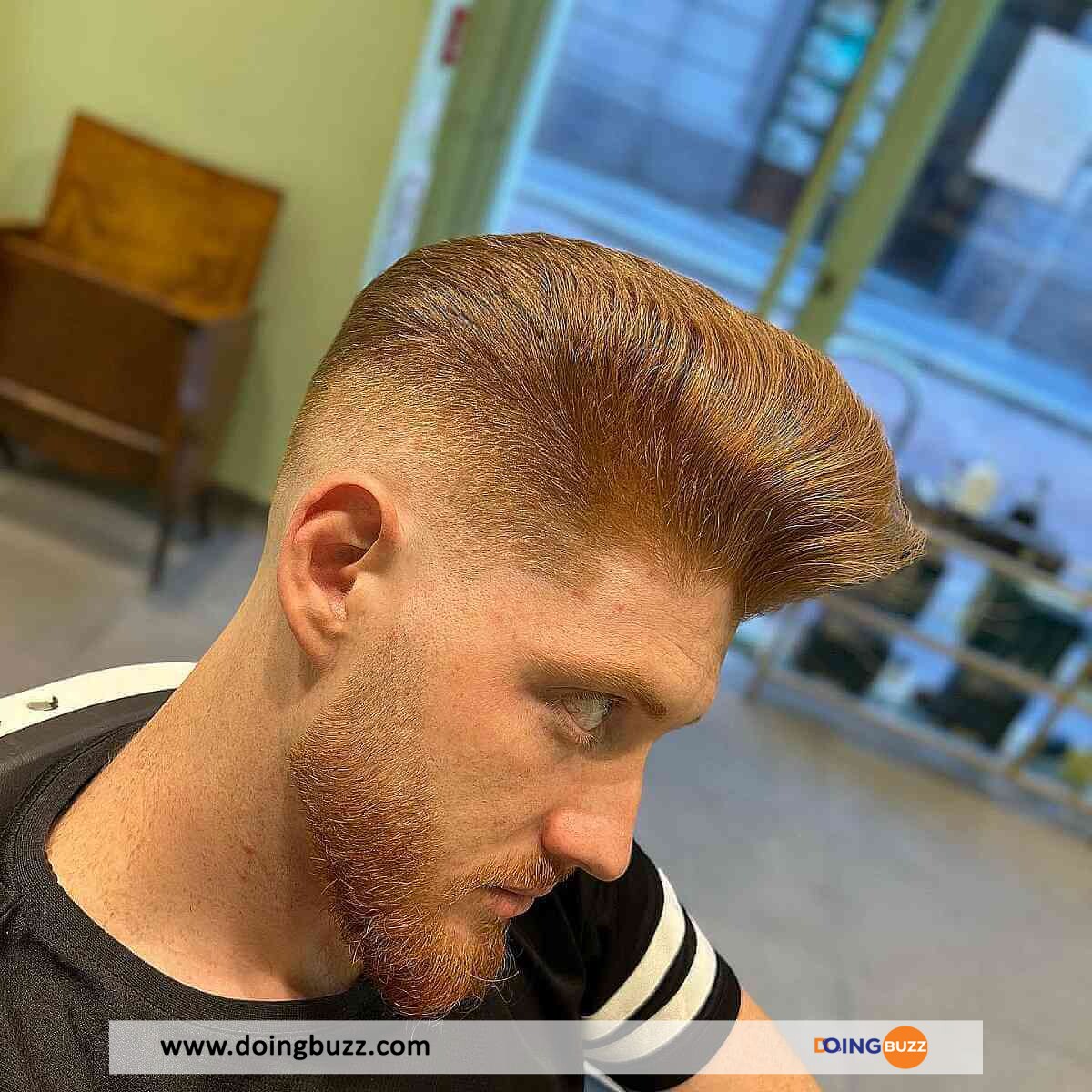 Unique Long Taper Comb Over Hairstyle