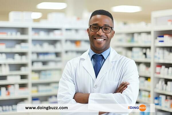 26489312 Africain Americain Masculin Pharmacien Dans Pharmacie Ai Genere Photo