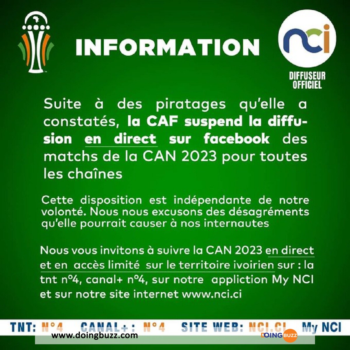 Can 2023 : La Caf Suspend La Diffusion En Direct Des Matchs Pour Cette Raison !