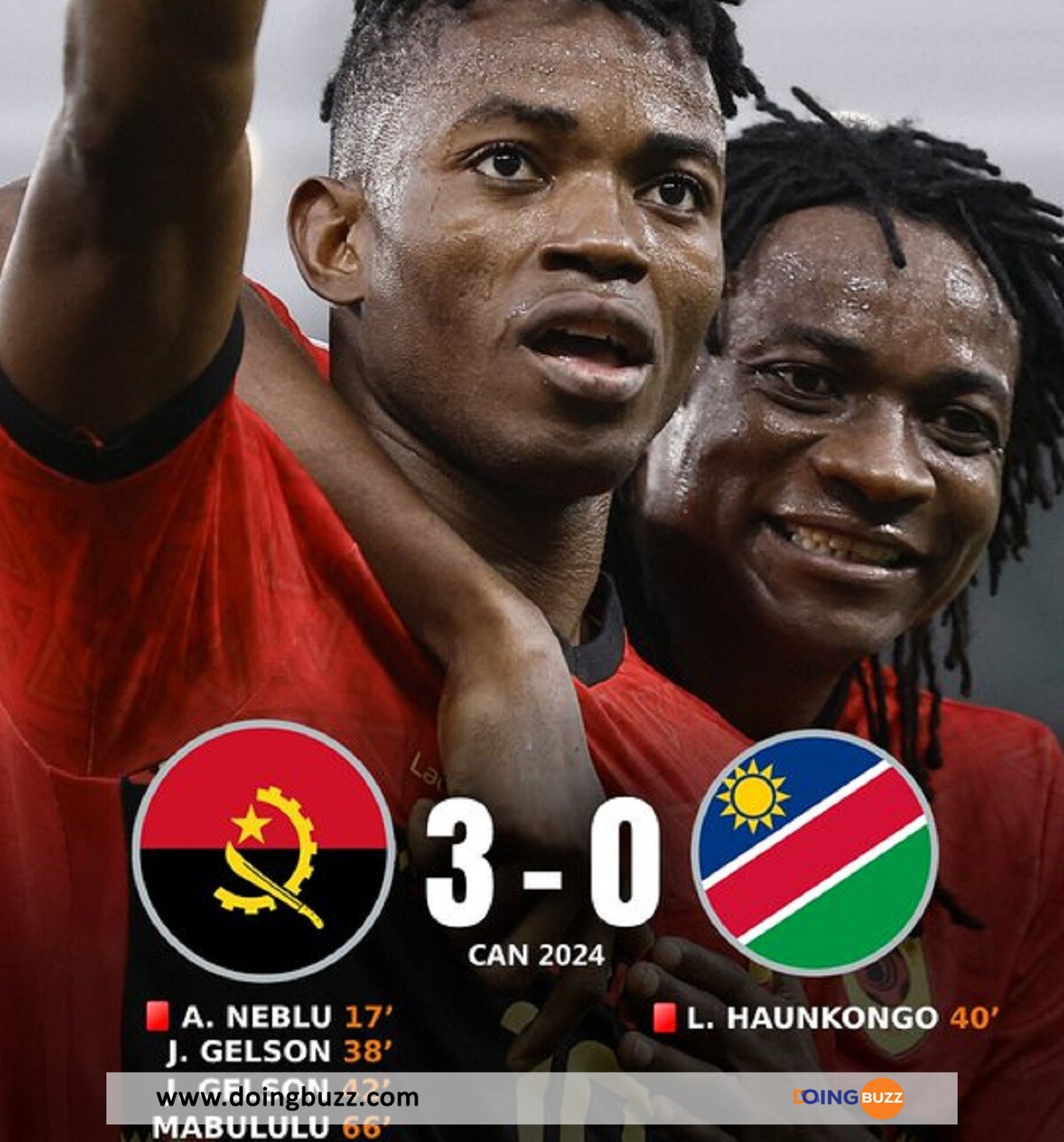 Can 2023 : L'Angola Crucifie La Namibie Et Se Qualifie Pour Les Quarts !