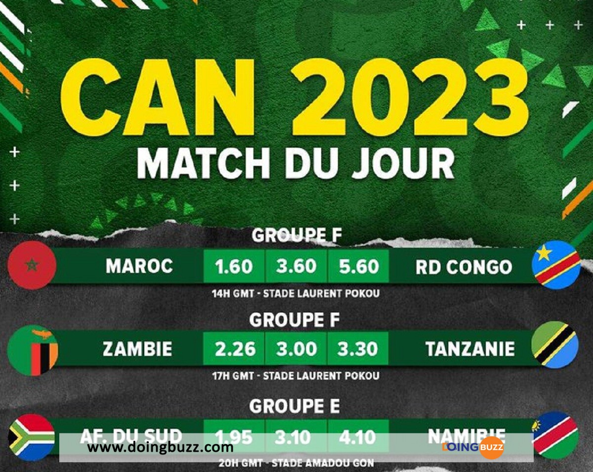 🔴 CAN 2023 Voici Les Matchs De Ce Dimanche 21 Janvier 2024 Doingbuzz