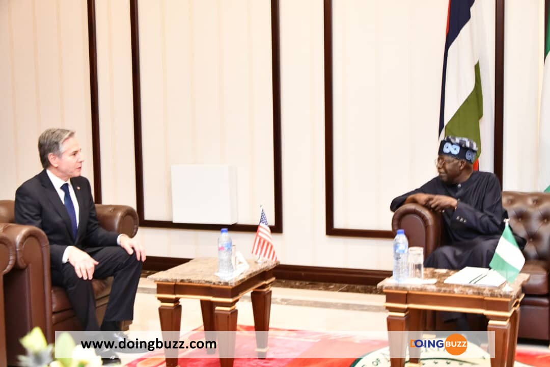 Rencontre Diplomatique Entre Le Président Nigérian Bola Tinubu Et Le Secrétaire D'État Américain Antony Blinken