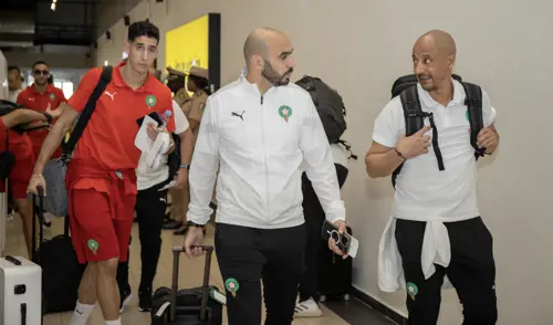 Walid Regragui Head Coach Of Morocco Arrives With Team During The 2023 Africa Cup Of Nations Afcon Morocco Team Arrivals At The Felix Houphouet Boigny Airport In Abidjan