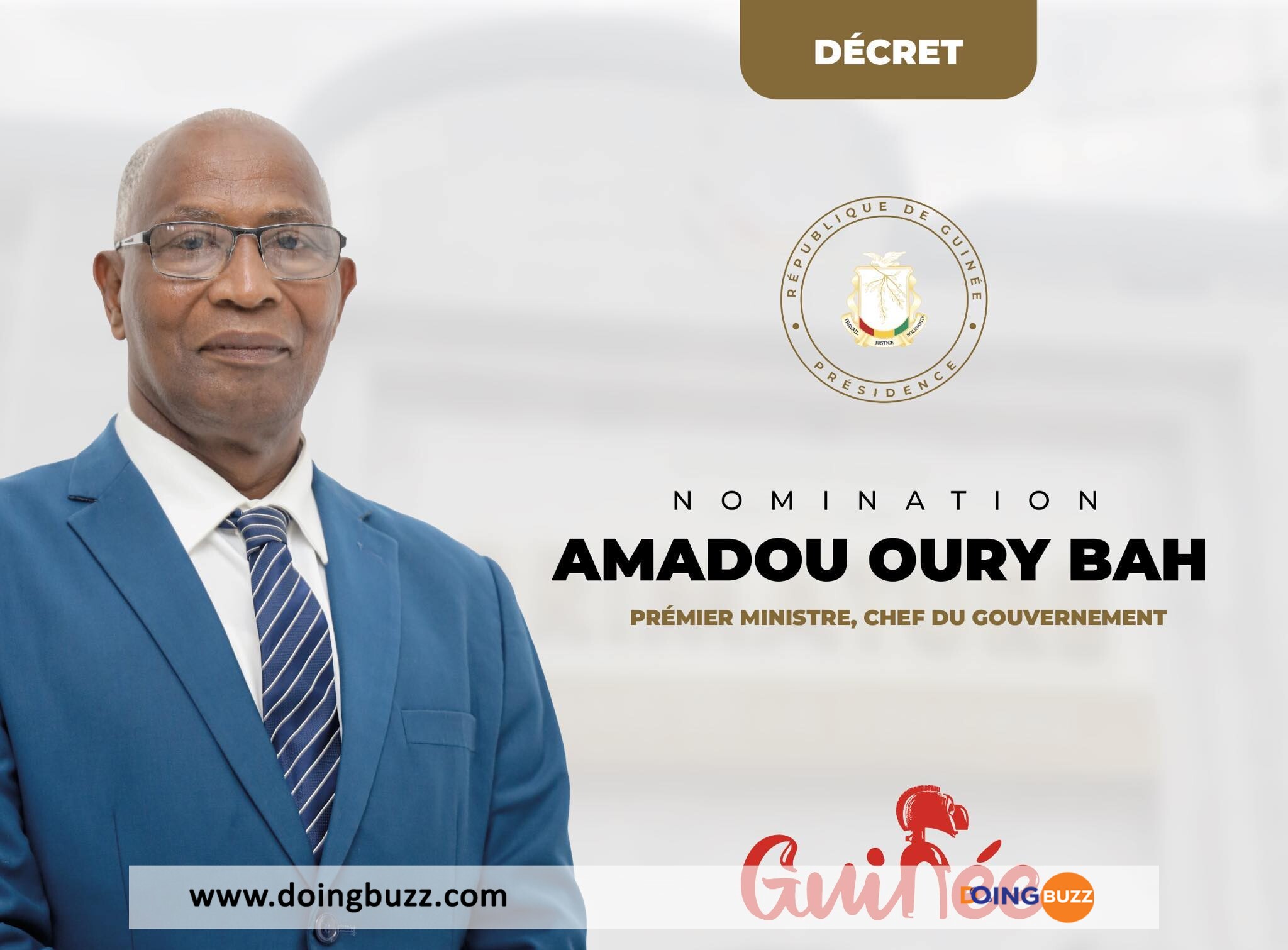 Amadou Oury Bah Nommé Premier Ministre En Guinée (Vidéo)
