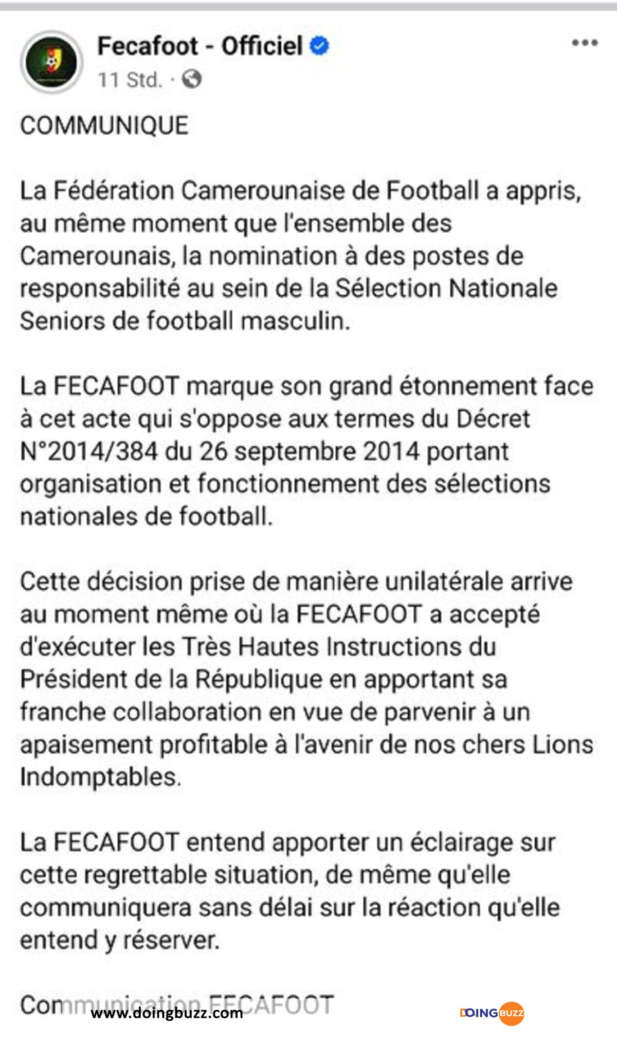 Cameroun : La Fécafoot S'Oppose À La Nomination De Marc Brys, La Raison !