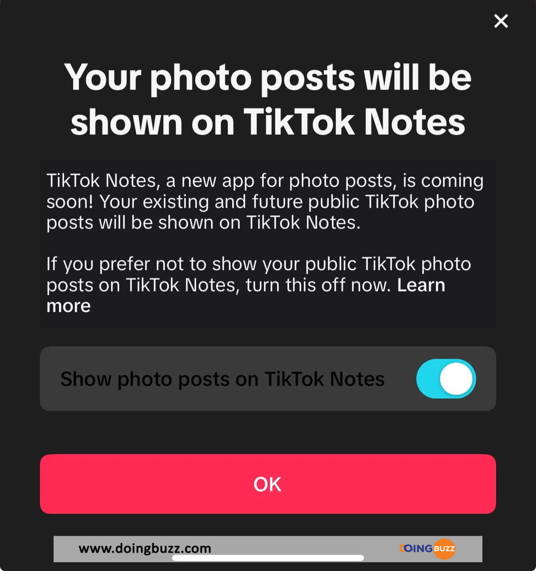 Notification De Tiktok Notes