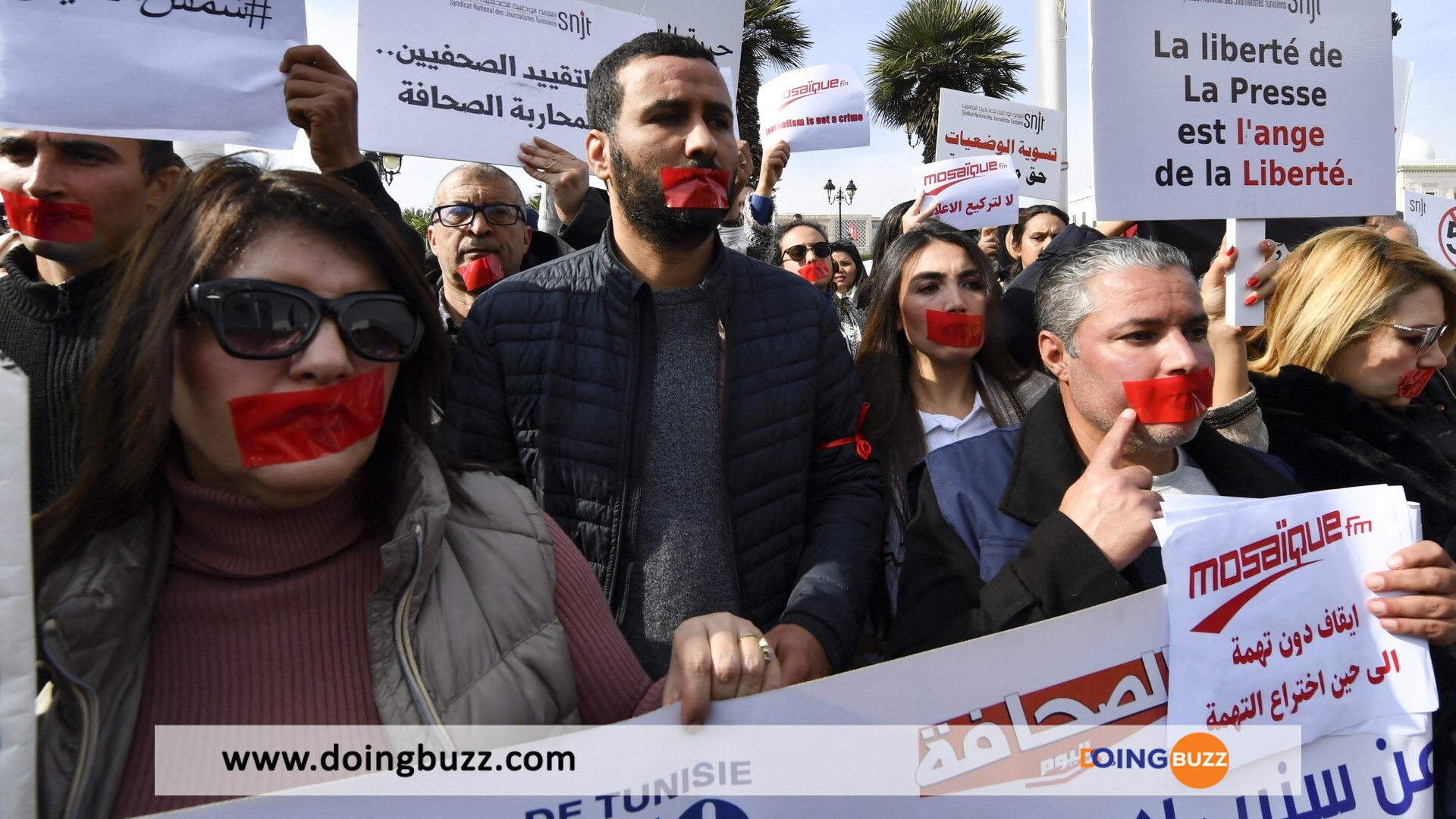 Tunisia Journalists Protest Afp