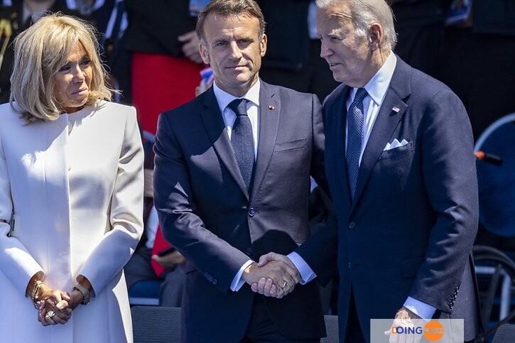 Cérémonie Du Jour J,Emmanuel Macron, Joe Biden
