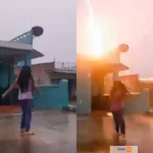 Une Fille Qui Danse Sous La Pluie Se Fait Foudroyer (Vidéo)