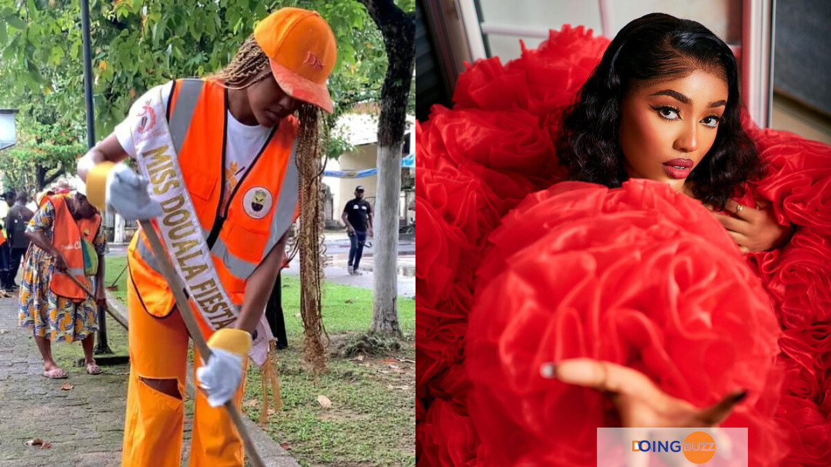 Cameroun : Une Miss Enlève Sa Couronne Et Nettoie La Ville (Photos)