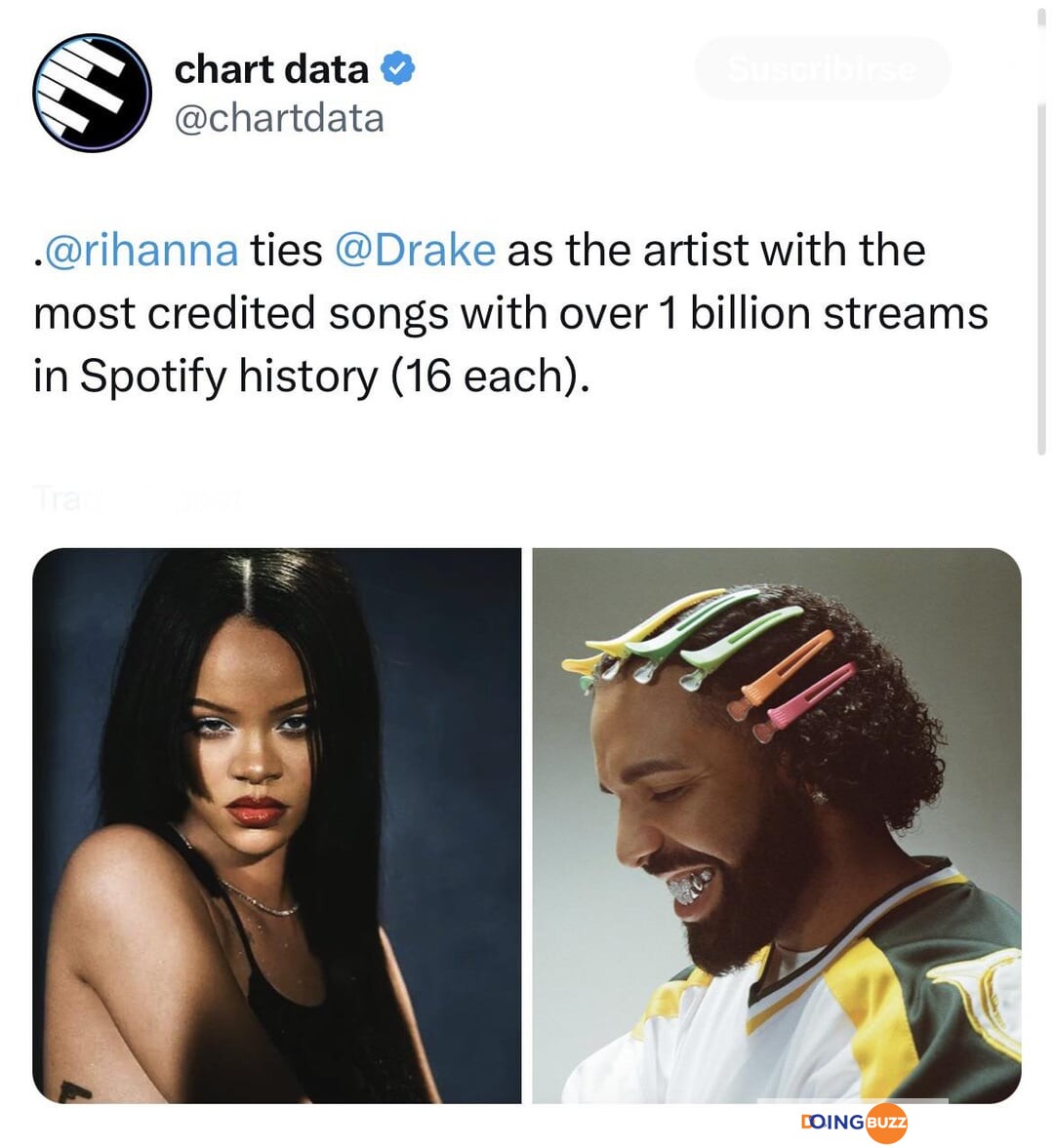 Rihanna Ties Drake As The Artist With The Most Songs With V0 87Jotwqojwbd1 1720722153